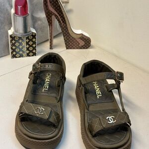 Auth CHANEL Sandal